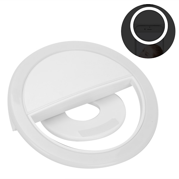 Mobiltelefon Fylllys Dimbar LED Sirkellampe USB Oppladbar Live Streaming Lys