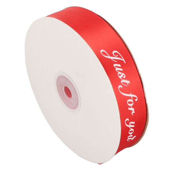 2,5 cm Bred Satinbandrulle 100 Yard Tryck \"Just for You\" Tygbandsrulle för Bröllop Födelsedag Presentinslagning Dekor
