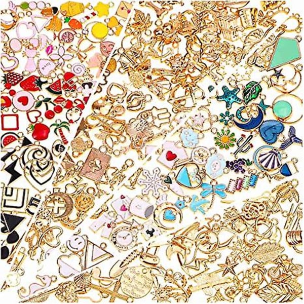 200 stycken smycken att göra prydnader, alla typer av smycken armband smycken, grossist blandade bulk metall örhängen för gör-det-själv halsband armband smycken Color mixing