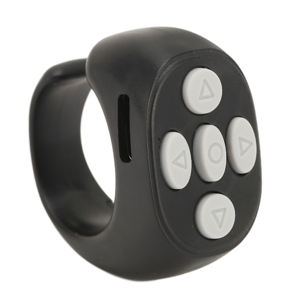 Bluetooth Fjernbetjening Multifunktion Ring Design Trådløs Telefon Selfie Lukker til Hjem Sort