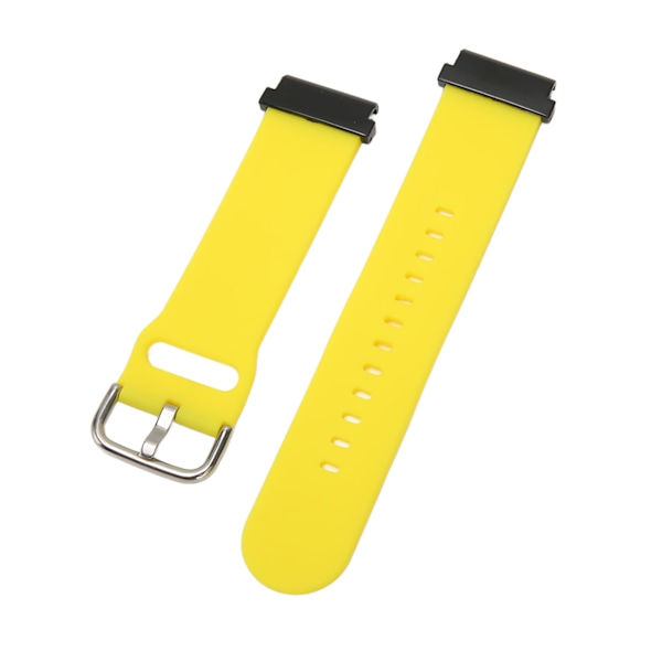 Ersättningsarmband 20 mm vattentätt mjukt klockarmband i silikon med snabbkoppling till Garmin Fenix ​​7S Gul