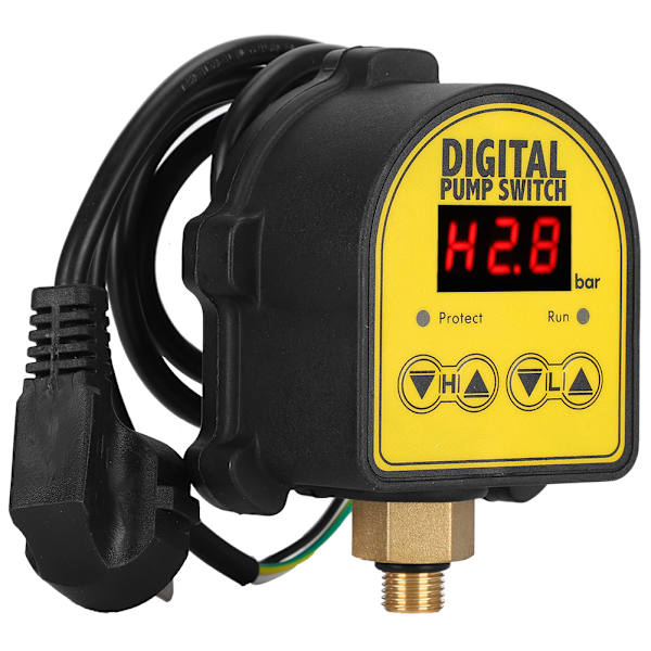 Digital automatisk elektronisk tryckkontrollomkopplare för duschförstärkningsvattenpump AU 220V