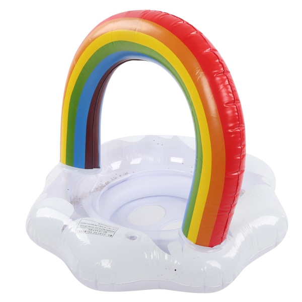 Baby Simning Float Rainbow Uppblåsbar Barn Simring med Safety Float Seat