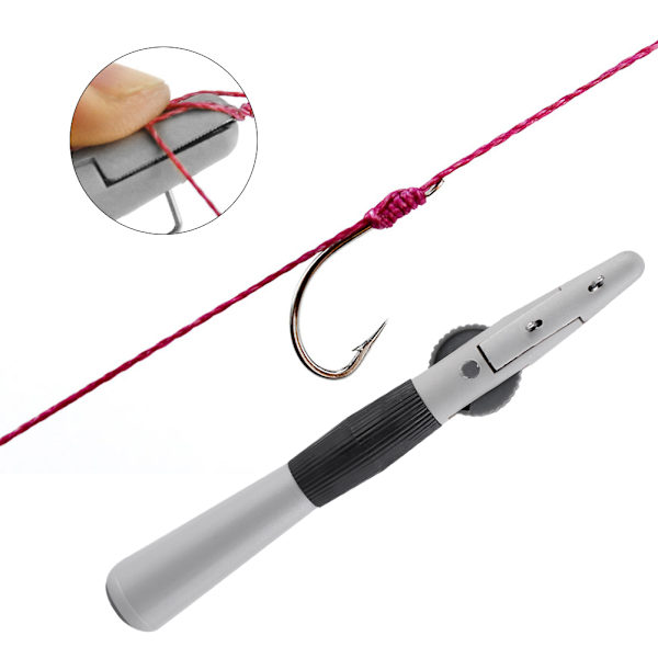 Manuellt verktyg för att binda lina för fiskekrok med underlina Enkel & dubbelkrok Fast Knot Binding Tool