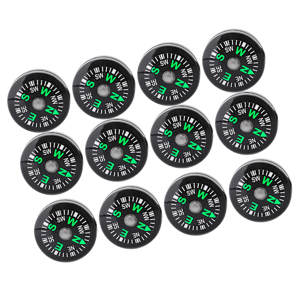 20mm 12st minificka oljefylld kompass för vandring Camping utomhusaktiviteter Tillbehör