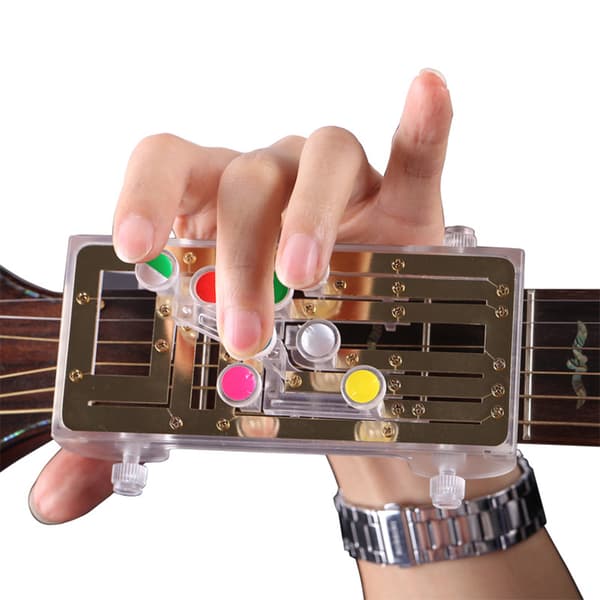 Gitarrackordövningsverktyg Gitarrinlärningssystem Inlärningsövningshjälp med 6 universella ackord