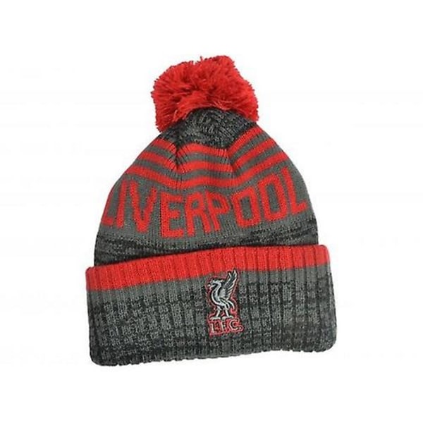 Liverpool FC Unisex Adult Liverbird Bobble Beanie One Size Grey/Red