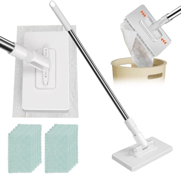 Mikrofibermopp med trykklåssystem, mopp