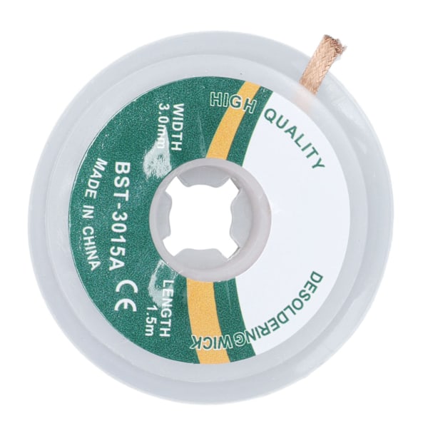 Loddesnor Ingen rengøring Legering Kobber Lavt restlod Lodfjernelse Flettet bånd 1,5 Meter 3,0 mm (3015A)