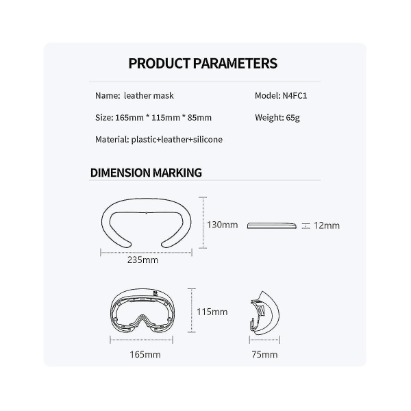Vr Lædermaske+1xsilkebetræk til Pico 4 Vr Headset Lædermaske Udskiftning Vaskbar Svedtæt C