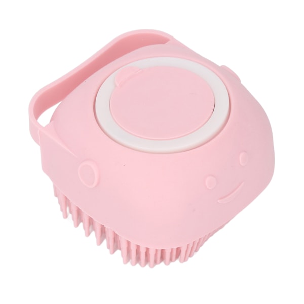 Bad Krops Dusj Skrubber Blødhed Gummi Shampoo Dispenser til Baby Kvinder Mænd Seniorer Firkantet Rosa