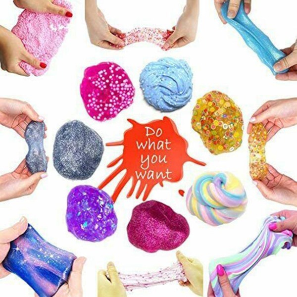 Crystal Clay Making Kit DIY Kristalllim Fluffy Polymer Antistress Barn Kristall Lera Presenter Leksaker