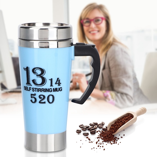 500 ml Automatisk Elektrisk Kaffe-Mælkebæger Kop Selv-Rørende Smart Mælkekop (Blå)