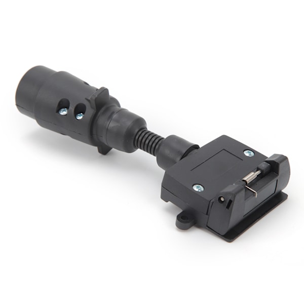 Trailer Adapter 7-polet Rund Han-stik til 7-polet Flad Hun-stik til Campingvogn Båd