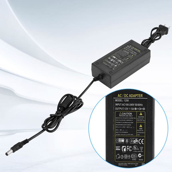 Mini-TV Spillekonsol Strømforsyningsadapter 12V 5A US-stik