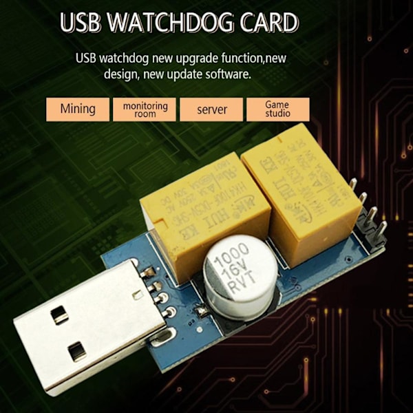 USB Watchdog-kort Dator Automatisk Omstart Blå Skärm Mining Spelserver Datorhårdvara