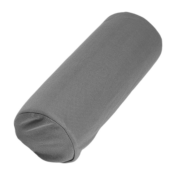 Lumbar Roll Pillow Multifunctional Memory Foam Back Roll Waist Support Cylinder Pillow with Adjustable Strap Grey