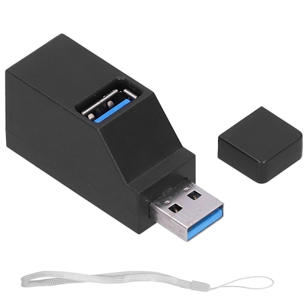 Portabel USB-hub med hög hastighet, 3 portar, med snodd, USB2.0 USB3.0-gränssnitt, datortillbehör