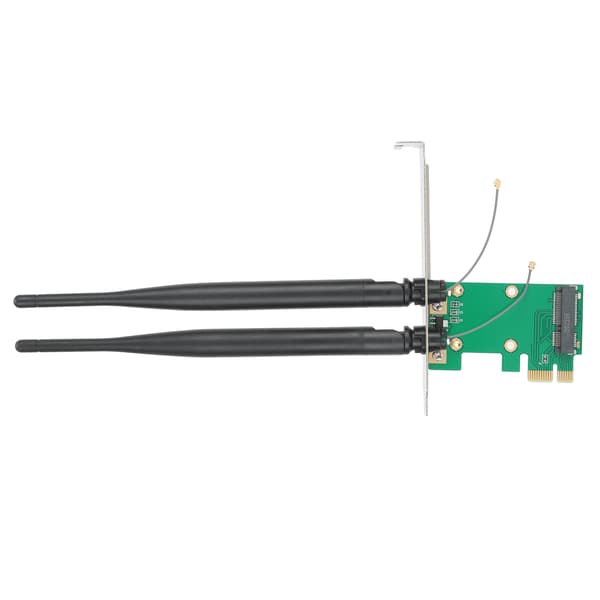 Mini PCIE til PCIE Adapterkort Trådløst Wifi Desktop Computer Netværkskonverter (6DB Antenne)