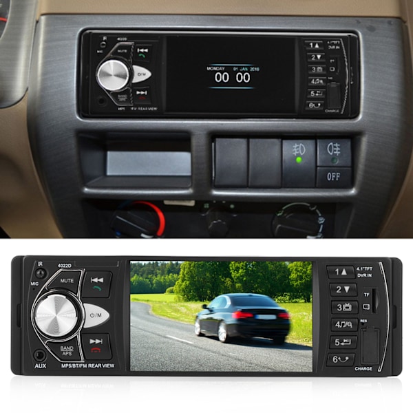 4,1 tuuman auton FM-stereo MP5 handsfree-soitin Bluetooth-mikrofonilla