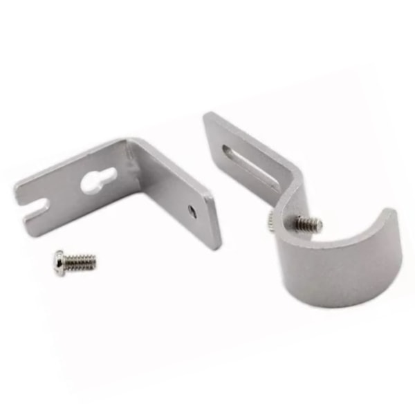 3 Set Gardinstångsfäste Vägg Justerbar Modern Enkel Stödhållare Silver