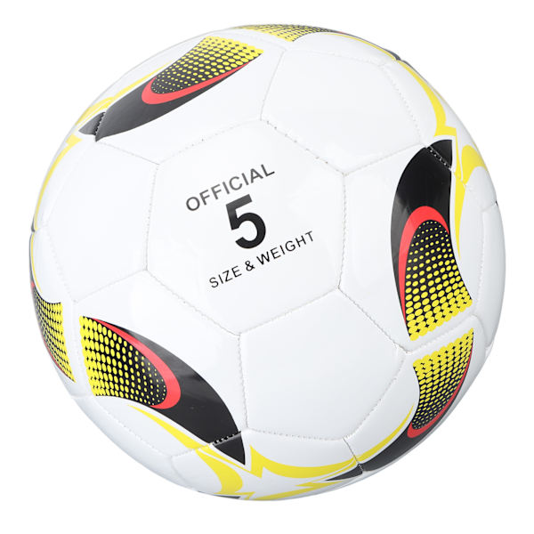Størrelse 5 Fodbold PVC Majs Mønster Elastisk Fodbold Gave til Træningsspil Børn Voksne Hvid