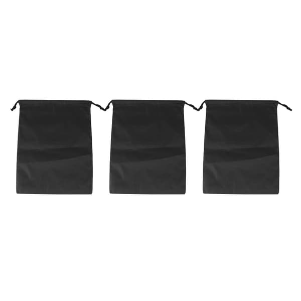 Nylon Drawstring Waterproof Dustproof Storage Bag for Shoes Clothes Organizer Black