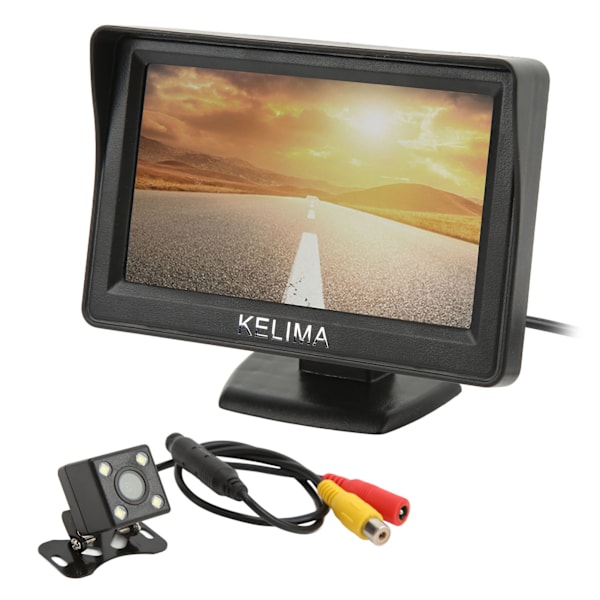 4LED Backup Kamera 4.3in Bagudsyn Monitor Kit 120° Bred Vinkel IP68 Vandafvisende Nattesyn til Bil Lastbil SUV
