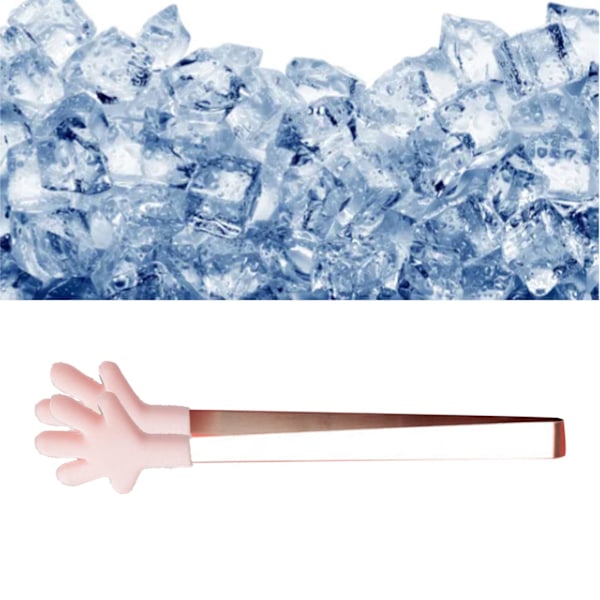 Minitång av silikon Serveringstång Mattång Små barntång för servering Matlagning Förrätter Iskub Frukt Socker Rosa Palmform