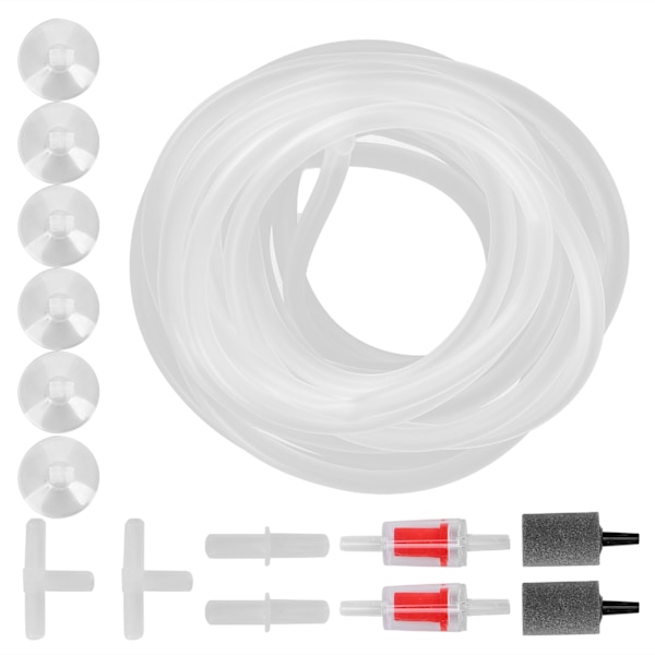 Akvarium syrgasrör backventil fisktank bubbelstenset Akvariumtillbehör Kombination E 4m / 13.1ft syrgasrör