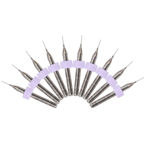 10 st 0,3 mm Rengöringsnålsmunstycke Borrbits Rengöring Tungsten Carbide 3D-skrivare tillbehör