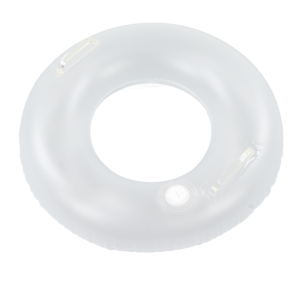 LED oppblåsbar badedring med 2 håndtak Transparent badedring med fargerikt LED-lys for bassengleker for barn