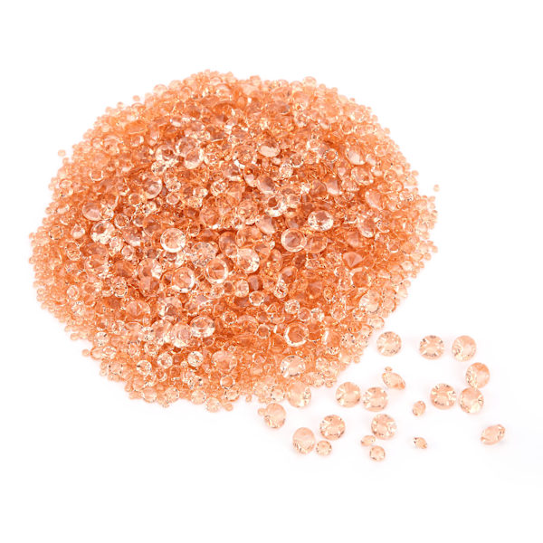 4000 kpl Akryylitimantteja Myrkytön Hajuton Ruusukulta Sininen Sekoitus 3/6/10mm DIY Korukoristeisiin Taideaskarteluun (Ruusukulta)