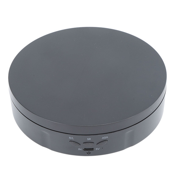 Elektrisk roterande skivspelare 2 i 1 Smart fjärrkontroll Smycken Display Fack Live Streaming Ornament Display Stand 5V Svart