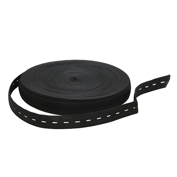 Elastiskt Band Bredd 2cm Stickad Spole Perukband för Sömnad Kläder Byxor Bälten Peruker DIY Hantverk Svart