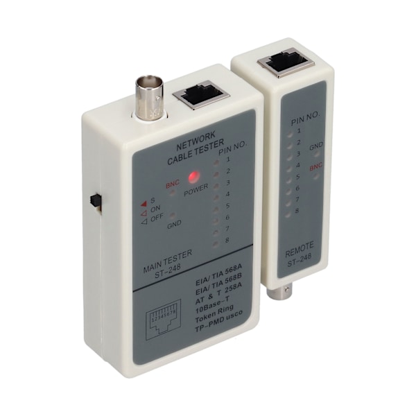 248 Kabeltestare Automatisk skanning RJ45 RJ12 RJ11 Nätverkskablar Detektor Tracker DC 9V