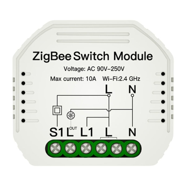 Tuya Graffiti ZigBee Smart Switch päälle/pois, älykkään kodin muokkausmoduulin kytkin, nolla tuli aina