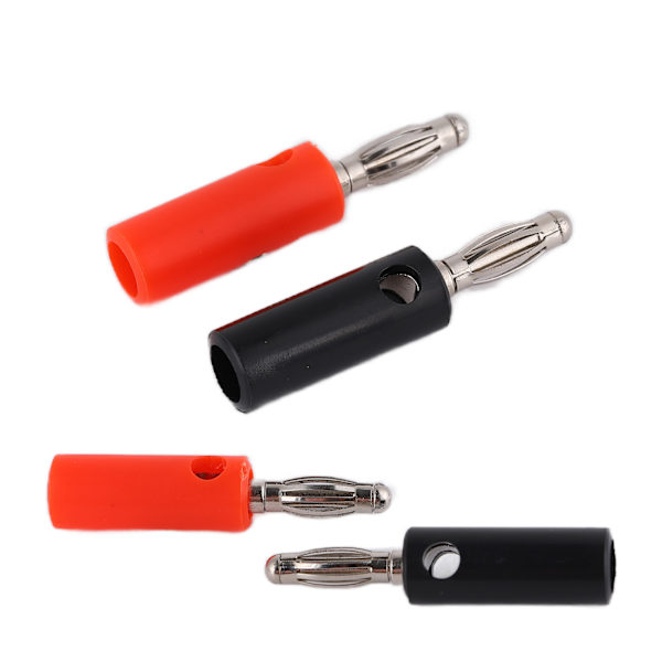10 ST U56 4 mm banan stik DIY-kabelforbindelser Adaptere til elektrisk testning Rød Sort GulGrøn Blå