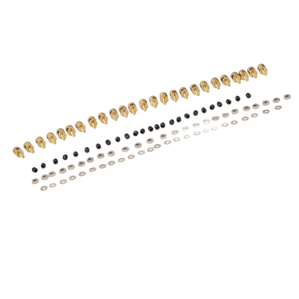Tryckstångslänkagestopper Snabbjusterare RC tryckstångskontakt med skruvar Muttrar Packningar för modellbåt flygplanshelikopter 2,0 mm/0,08in
