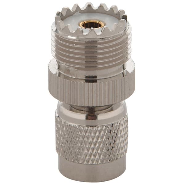 6X TNC-han til PL259 UHF-hun-adapterstik, sølv Silver