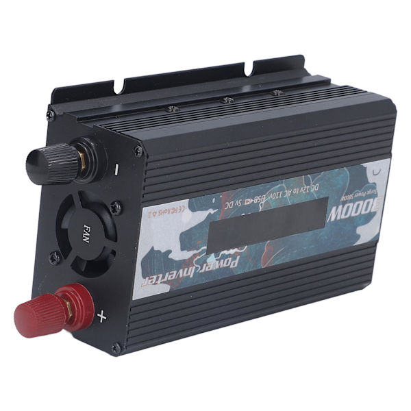 Ren Sinus Bølge Inverter DC 12V til AC 110V Multifunktionel Power Batteri Konverter til elektrisk apparat Sort