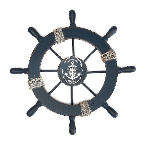 Puinen Ship Wheel Merenkulkuvene Laiva Wheel Wall Decor Tummansininen