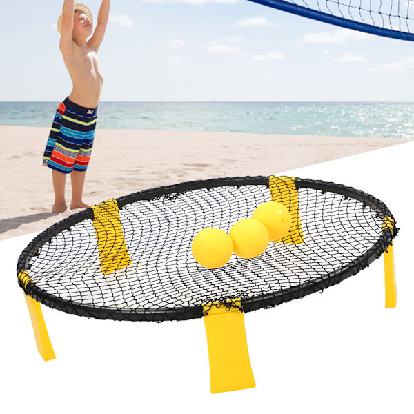 Mini rantavolleyball-setti pumppulaitteella vapaa-ajan hauskaa varten Fitnessparty