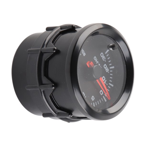 2-i-1 12V Turbo Boost-mätare ‑30‑30PSI Mätintervall Tryckmätare Vit Ljus Universal
