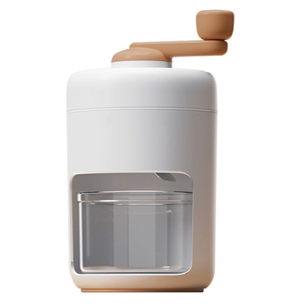 Handvev Ice Crusher Multipurpose Food Grade Mini Snow Cone Machine för hemmabruk Vit