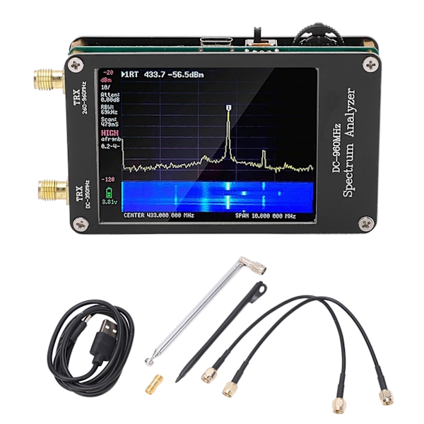 Spectrum Analyzer MF HF VHF UHF Input 4 lägen 2,8 tums pekskärm Bärbar Spectrum Analyzer Signal Generator