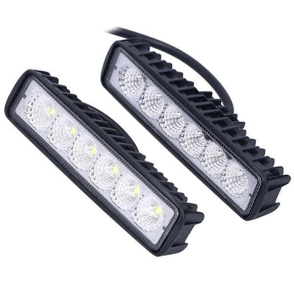 2 st LED-arbetsljus 18W IP67 Vattentät Aluminiumlegering Universal Modifier för Bil