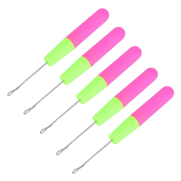 Virkad spärrnål Nålar Hårförlängning Flätning Hantverk Skill Tool Kit M