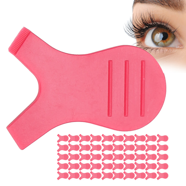 50 stk Y-formet Vippetang Vipper Extensions Transplantasjon Permanent Børste Mascara Verktøy Rose Red