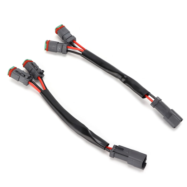 2 stk LED arbeidslys stikkontakt ledningsnett 2-leder 2-pin hann til hunn universal for bil